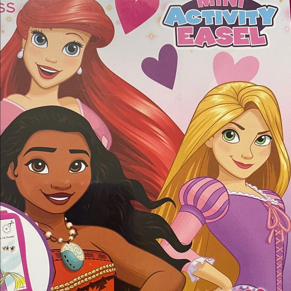 Disney Princess Mini Activity Set and Easel,Stickers,Crayons,Scissors, Markers